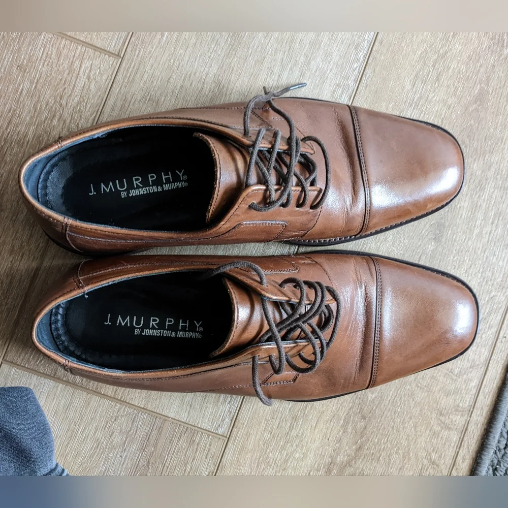 J Murphy by Johnstone & Murphy Cap Toe Men's Dress Shoes size 10W - Picture 11 of 12